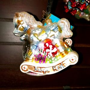 NWT Christopher Radko Baby's First Christmas Ornament Fine Glass